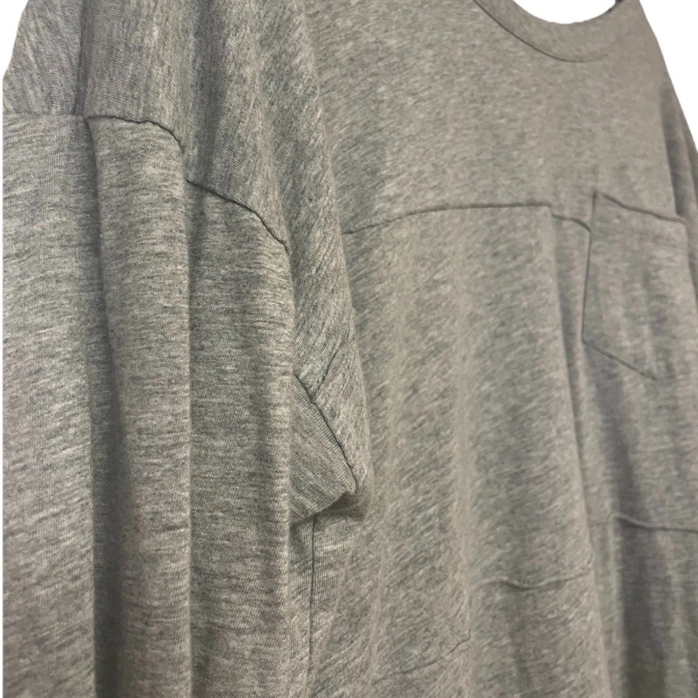 NWOT Soft Surroundings Tatum Top Relaxed 3/4 Sleeve Size M gray heather Cotton - Picture 5 of 8